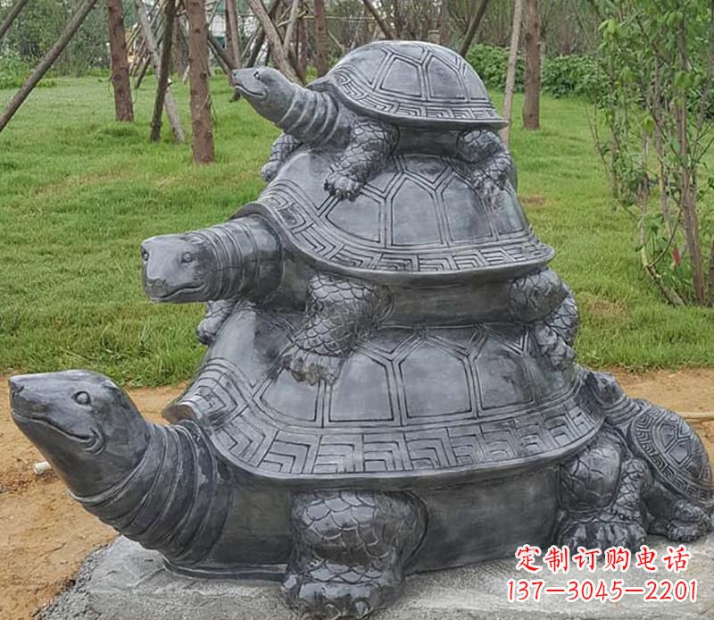 安阳精美耐看的海龟母子雕塑