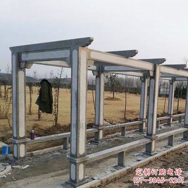 安阳青石花架雕塑是由技艺精湛的艺术家设计并制…