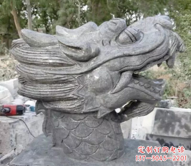 安阳青石龙头雕塑