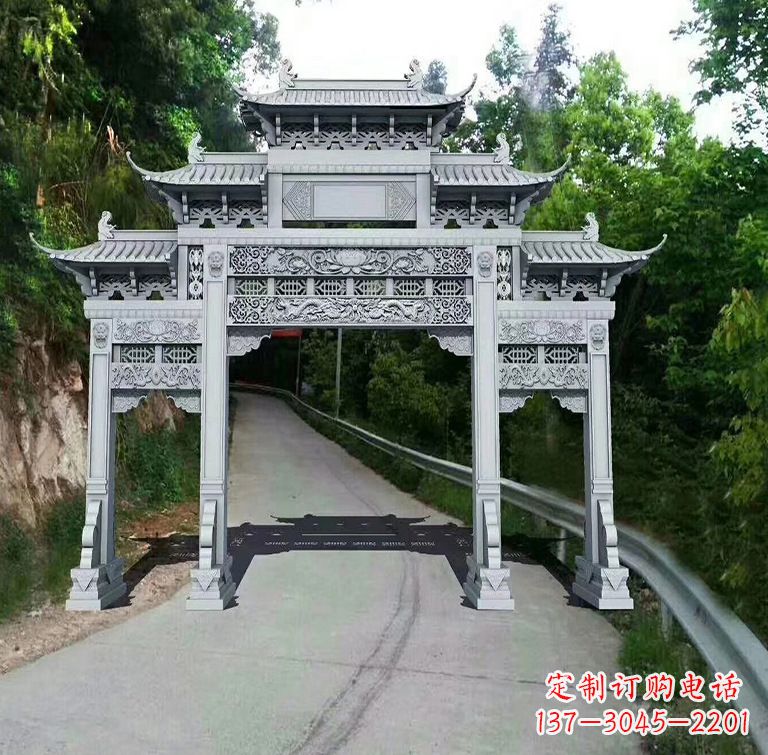 安阳青石牌坊雕塑,演绎精致经典