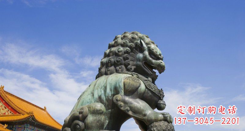 安阳青铜故宫狮子雕塑--精美绝伦