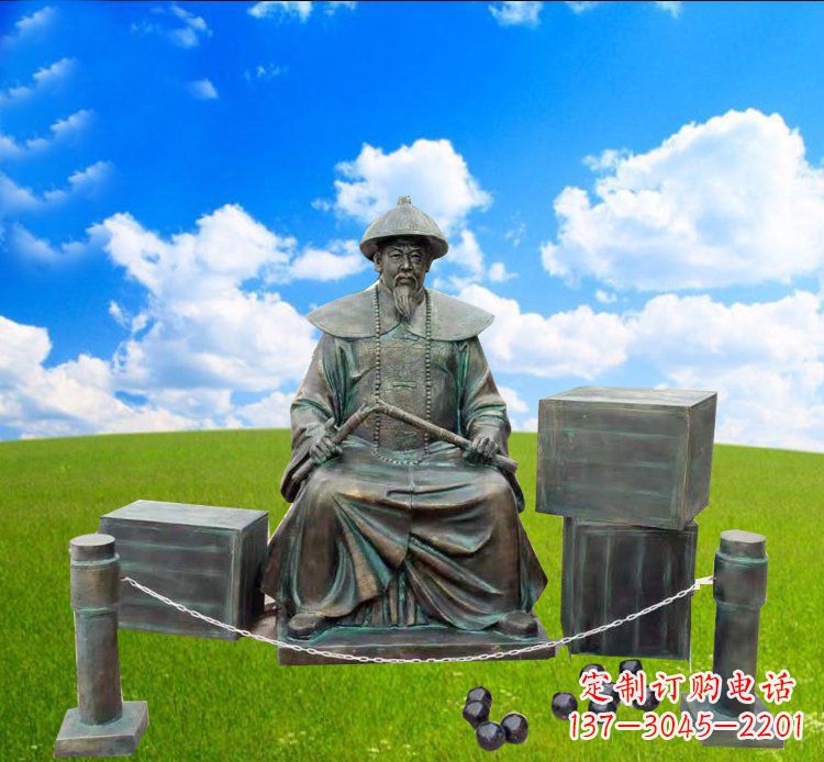 安阳青铜雕刻的传奇——林则徐铜雕