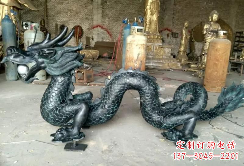 安阳青铜龙戏珠专业装饰艺术雕塑