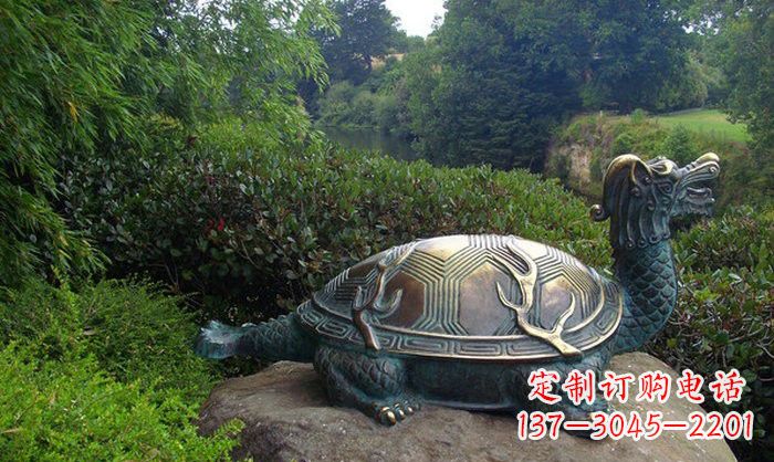 安阳融合经典的青铜龙雕塑