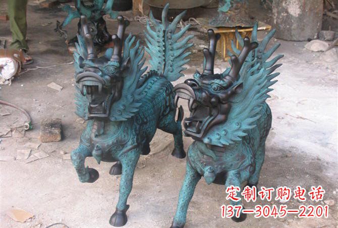 安阳追求完美的青铜麒麟雕塑