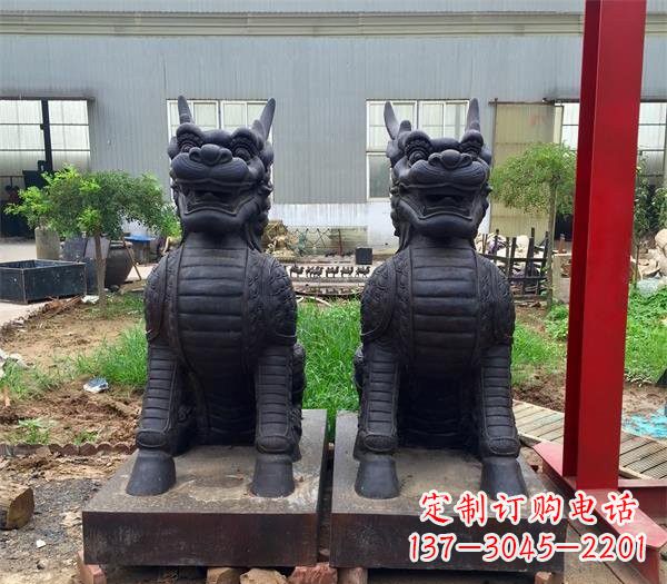 安阳青铜精美麒麟雕塑,注入艺术气息