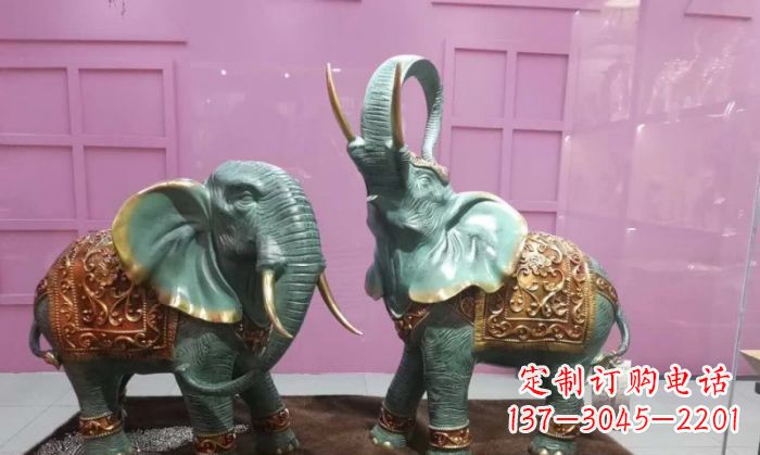 安阳青铜小象雕塑，古朴典雅