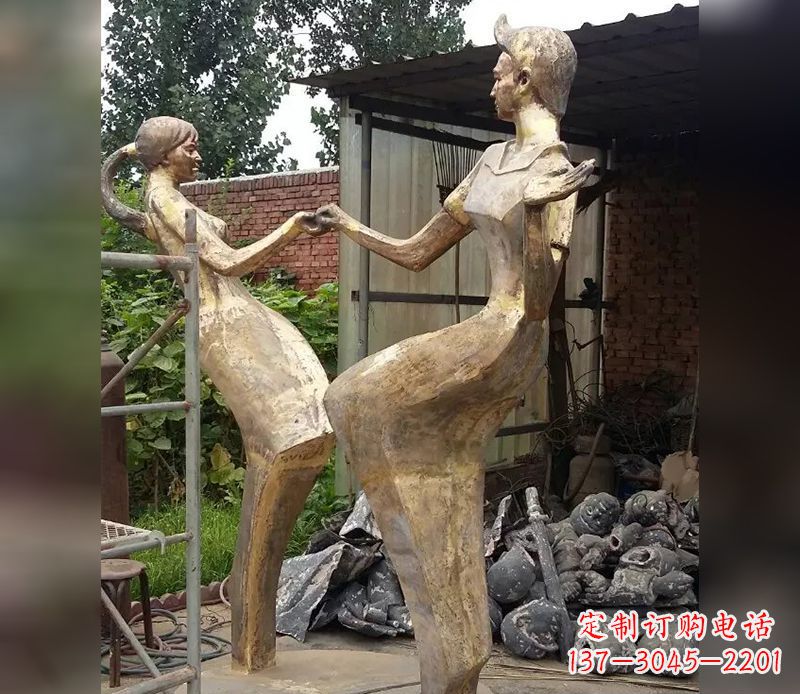 安阳专属情侣,情深伴随铜雕精美绝伦