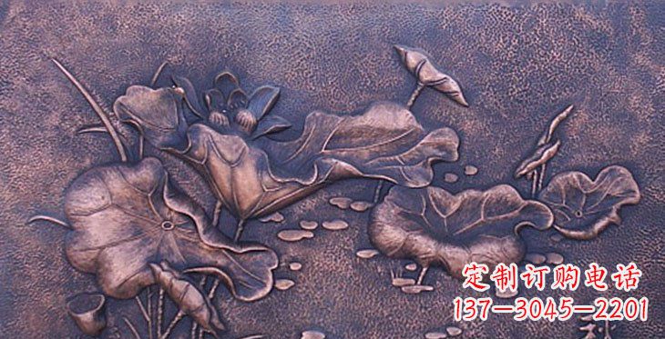 安阳中领雕塑-靓丽的荷花铜雕塑