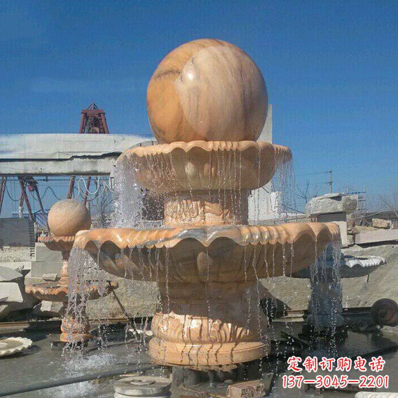 安阳曲阳石雕风水球喷泉:给你家的空间带来最好的祝福