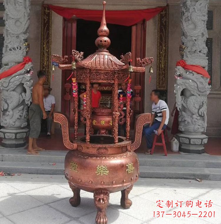 安阳精致全铜小香炉雕塑