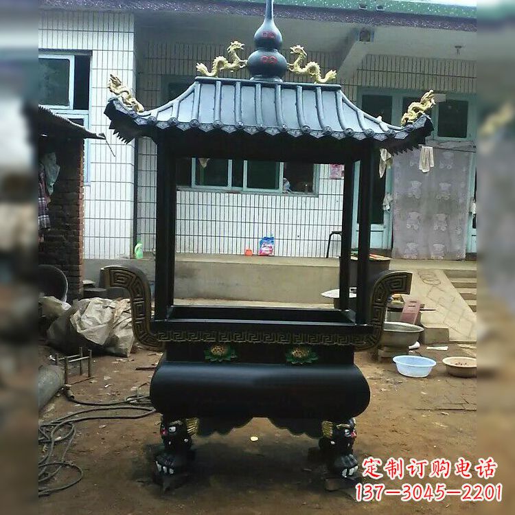 安阳中领雕塑精美全铜香炉古典雕塑