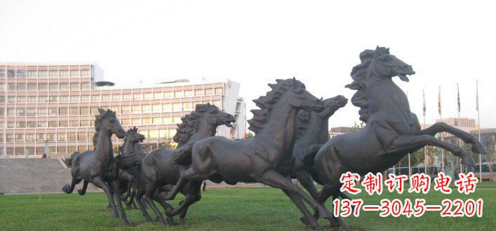 安阳群马公园动物铜雕,让艺术描绘你的故事