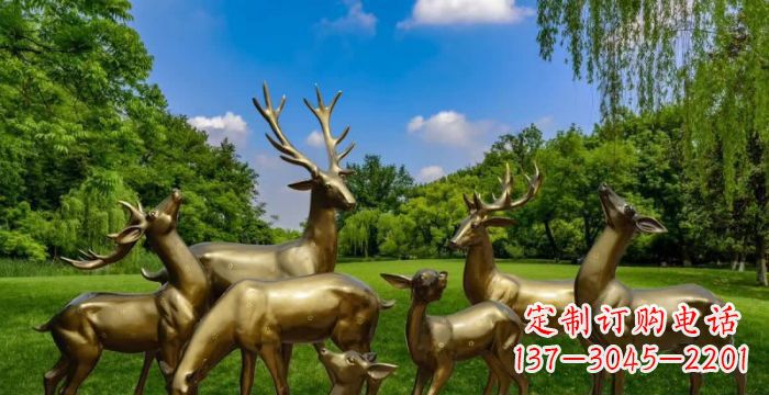 安阳群雄逐鹿,高贵精美的鹿雕塑