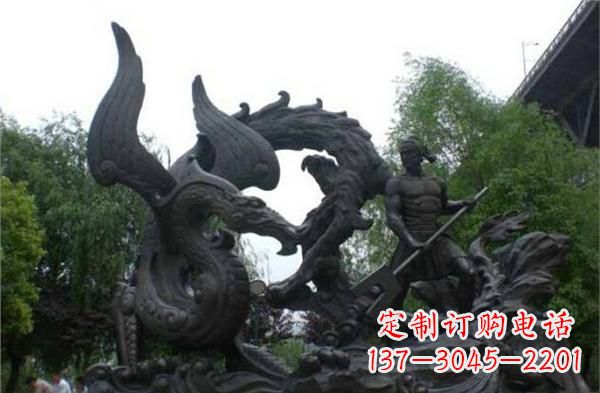 安阳赛龙舟铜雕,青史留驰名!