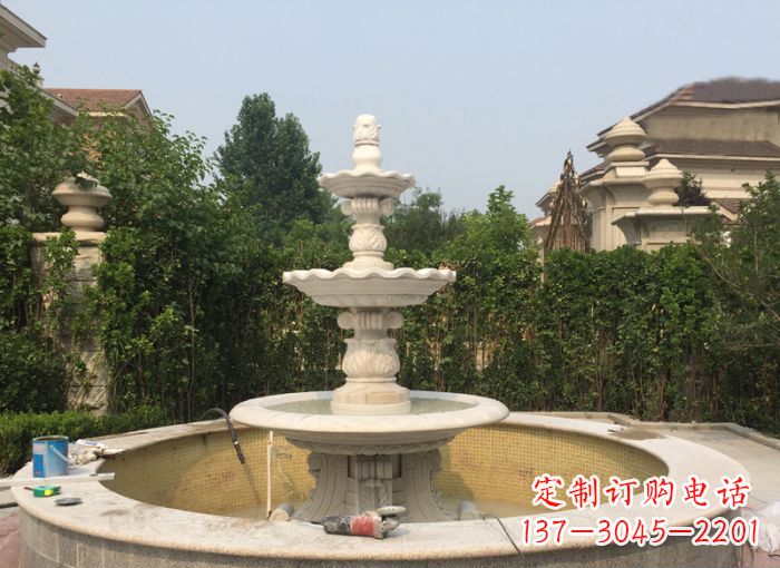 安阳三层喷泉公园石雕--唤醒公园原始的气息