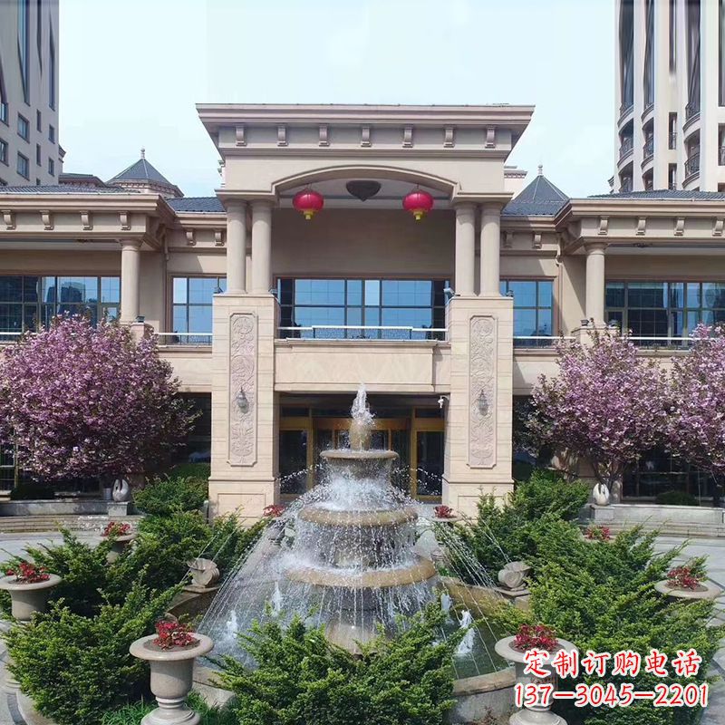 安阳高品质三层石喷泉雕塑