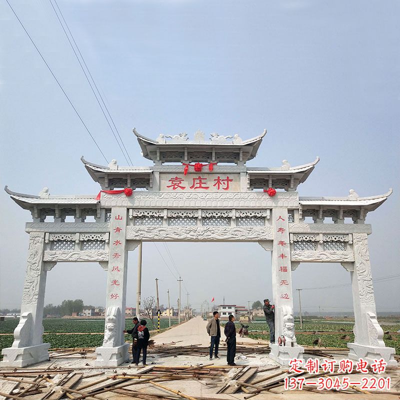 安阳超精美牌坊雕塑,增添独特色彩