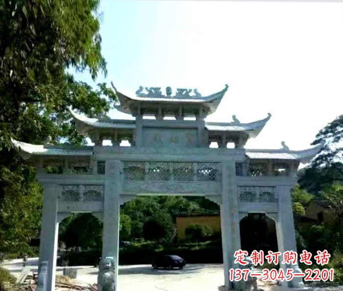 安阳艺术般的精美大理石牌坊雕塑,为您的家增添高雅气质