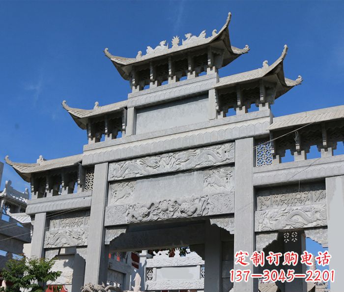 安阳定制牌坊石雕,纪念无价的美好记忆