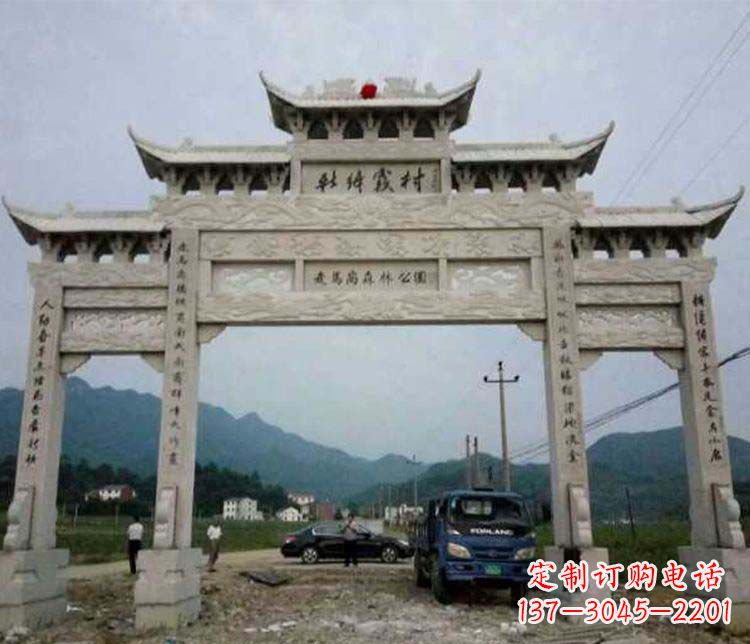 安阳三门牌坊石雕:细节讲究处处把精雕细琢