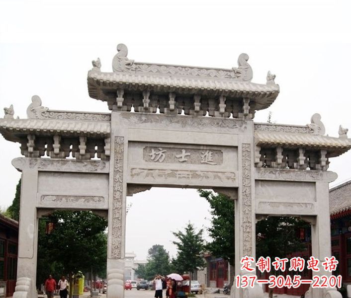 安阳艺术匠心打造的石雕牌坊