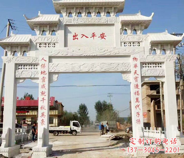 安阳三门石牌坊石雕艺术