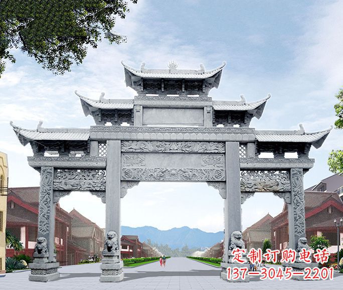 安阳高品质牌坊石雕,为您量身定制