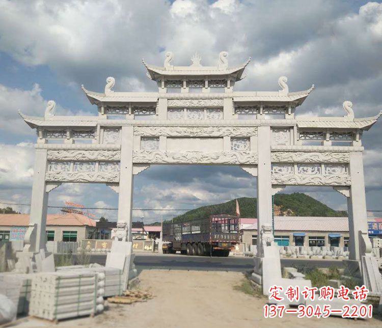 安阳精美大理石牌坊石雕——给您的家园增添优雅气质