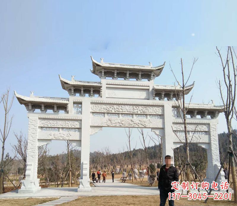 安阳中领雕塑-牌坊石雕精美无比