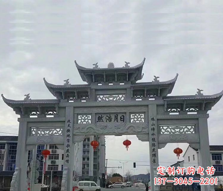 安阳三门五楼石牌坊:精美石雕艺术