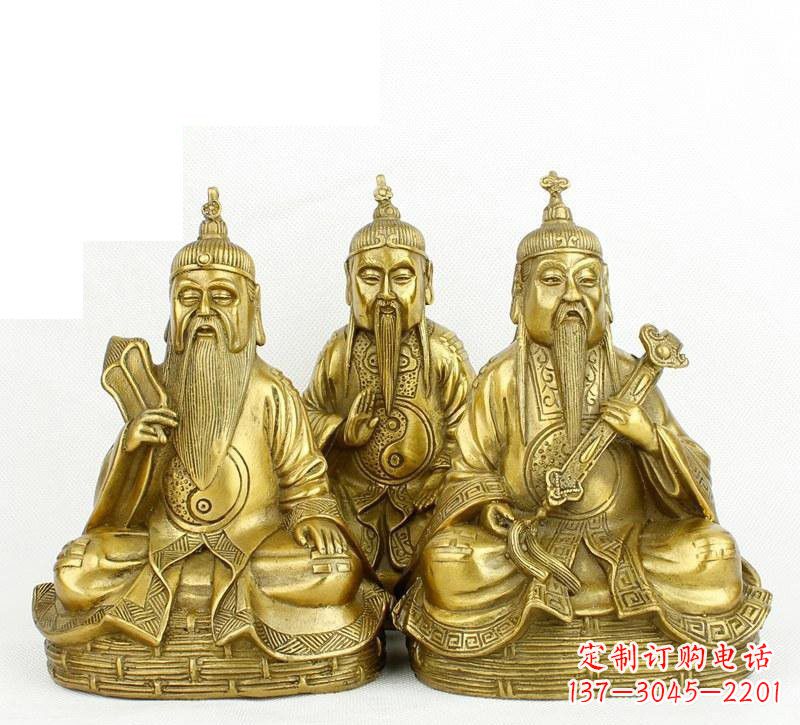 安阳三清祖师神像铜雕,古典经典展现