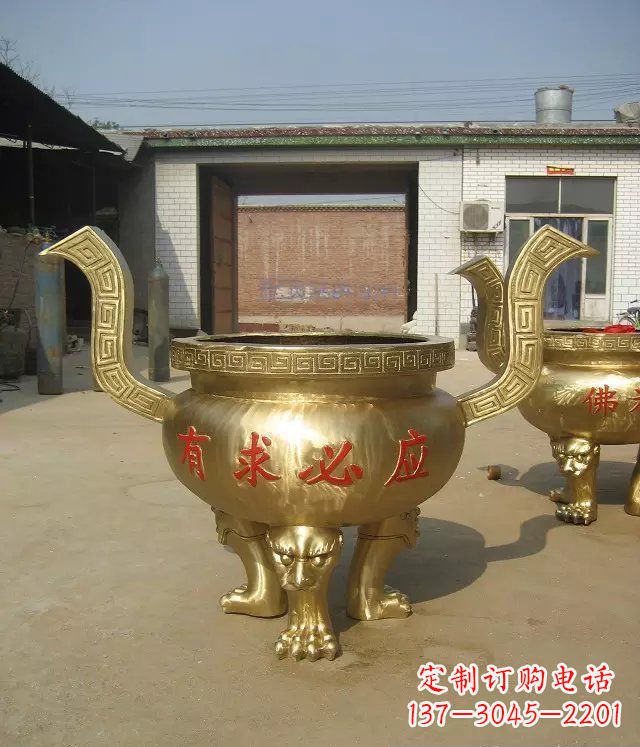 安阳三足香炉铜雕,装点你的寺庙