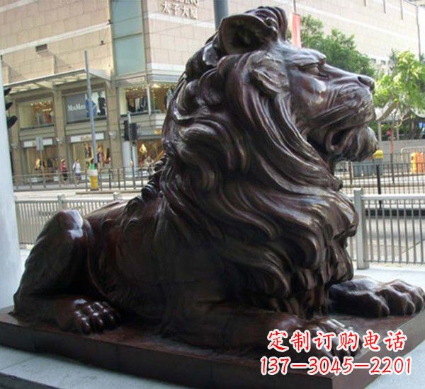 安阳汇丰铜狮子雕塑,引领潮流,传承中国古典文化