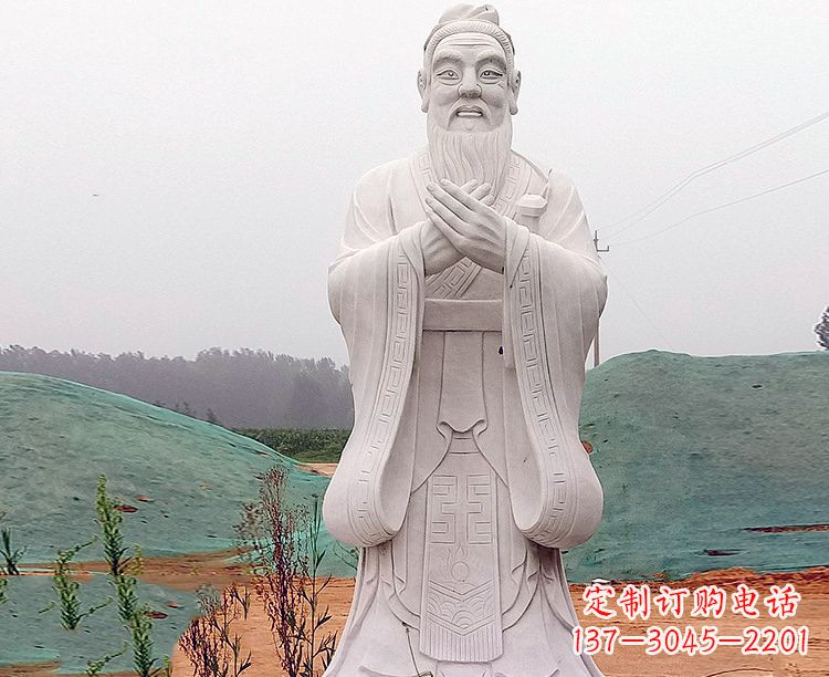 安阳中领雕塑:精致雕刻的少海公园孔子雕像