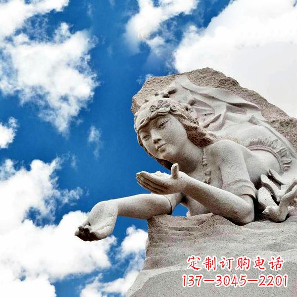 安阳传说中的精卫—大理石雕塑