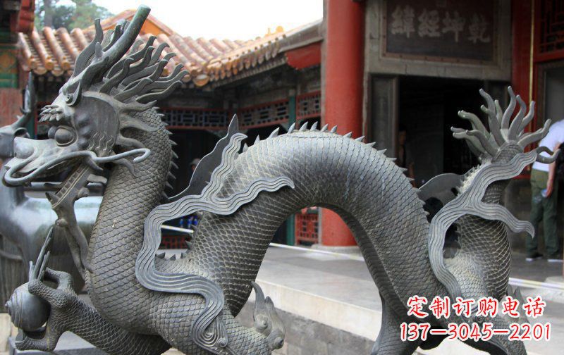 安阳中领雕塑:精美神龙铜雕