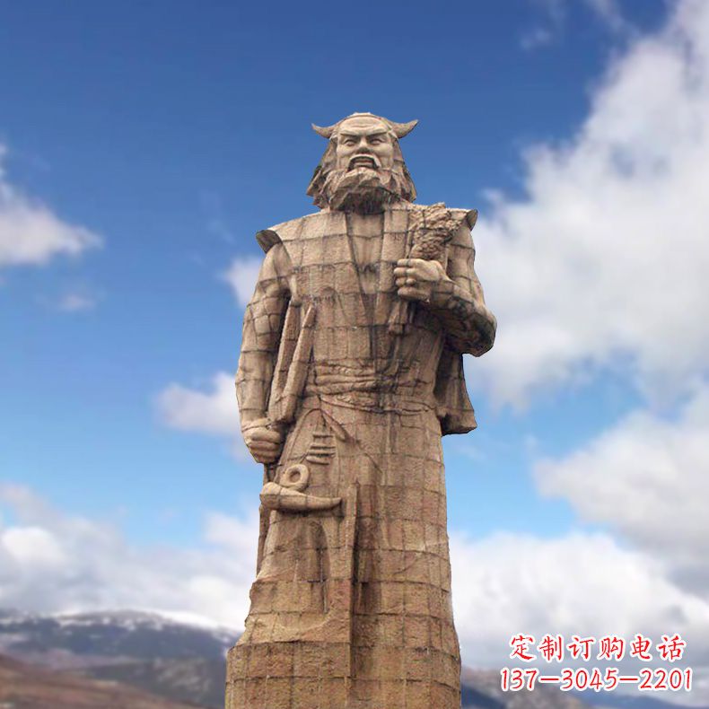 安阳精美神农大型石雕像,由中领雕塑定制