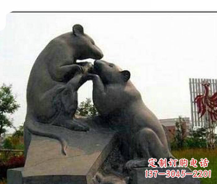 安阳精美的老鼠石雕,让你拥有不一样的家居装饰