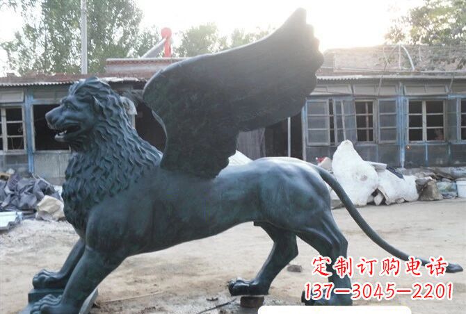 安阳圣马可飞狮雕塑,高雅优美
