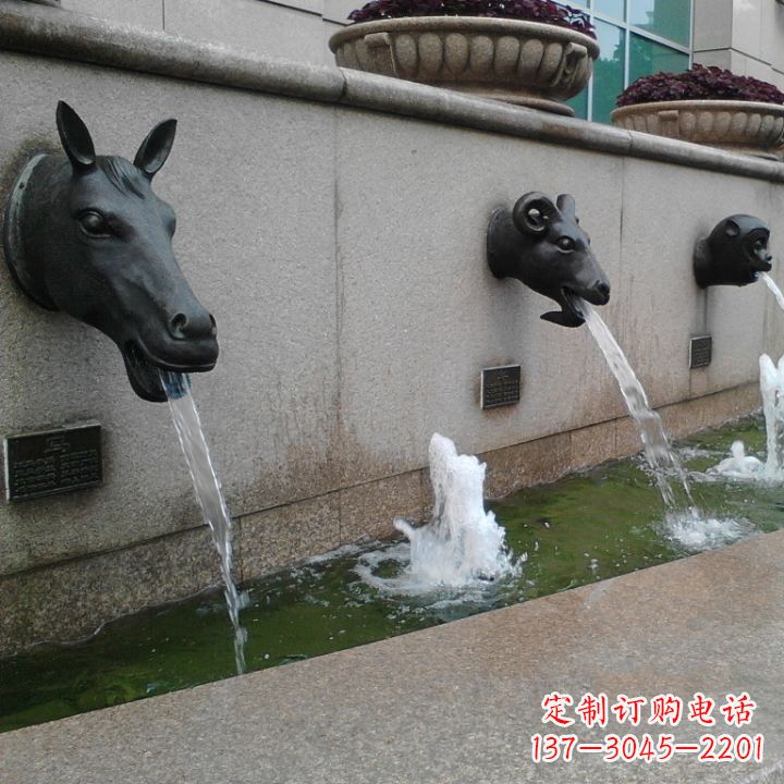 安阳十二生肖水景铜雕,精美装饰你的家居