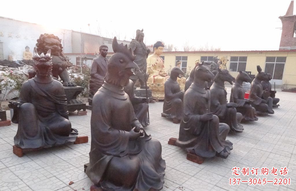 安阳定制十二生肖头像铜雕
