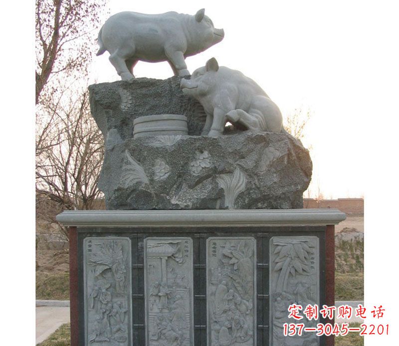 安阳十二生肖猪石雕——质地原生态传承千年文化