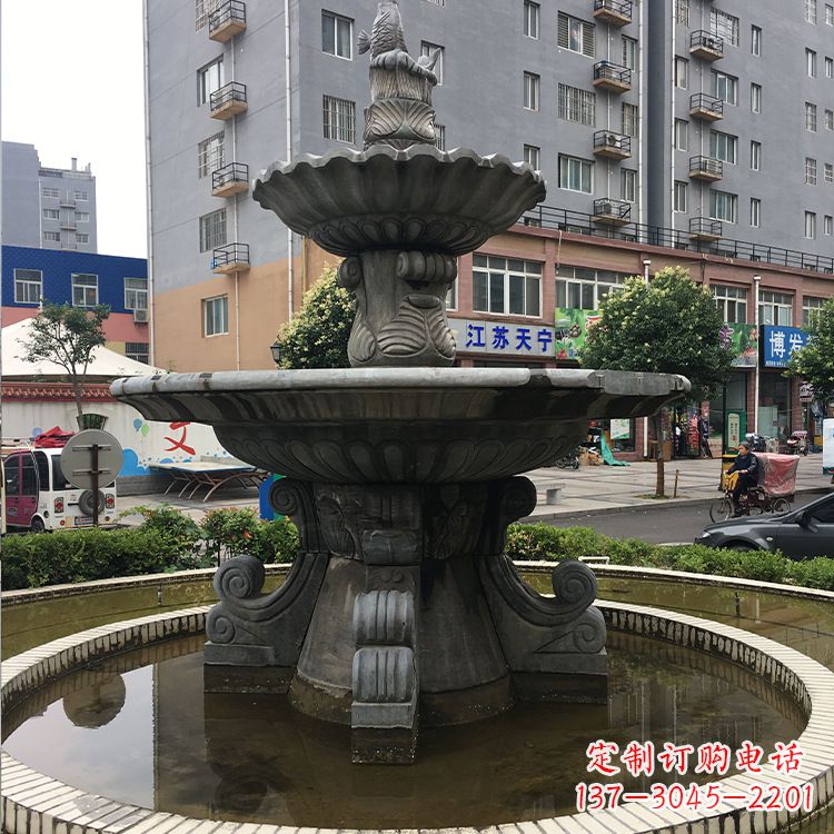安阳石材石雕喷泉:高品质的室外装饰艺术品