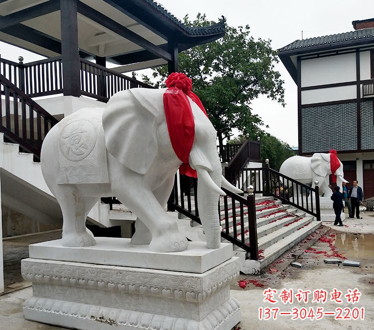 安阳迎接观音祝福的精美大象观音栏杆