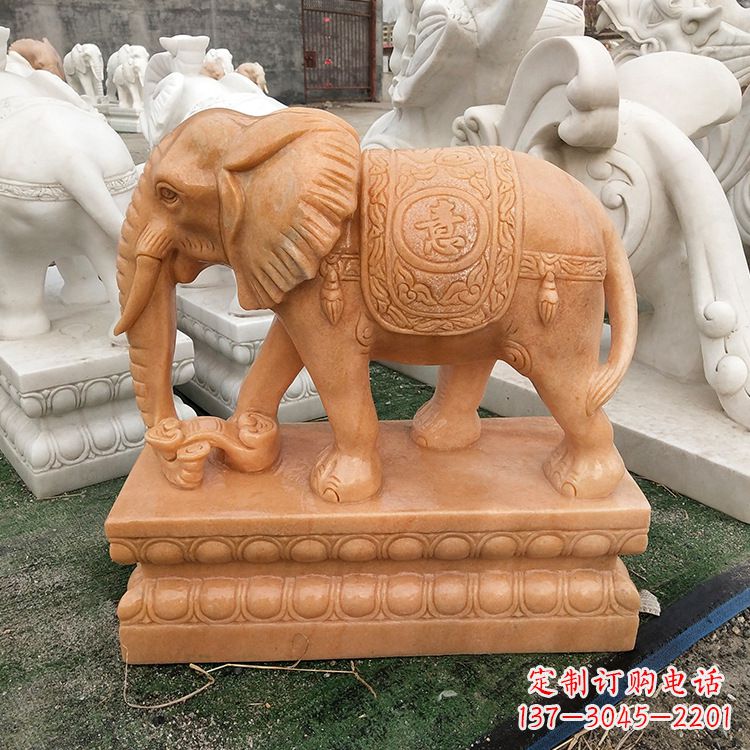 安阳立柱大象雕塑,集美观和实用于一体