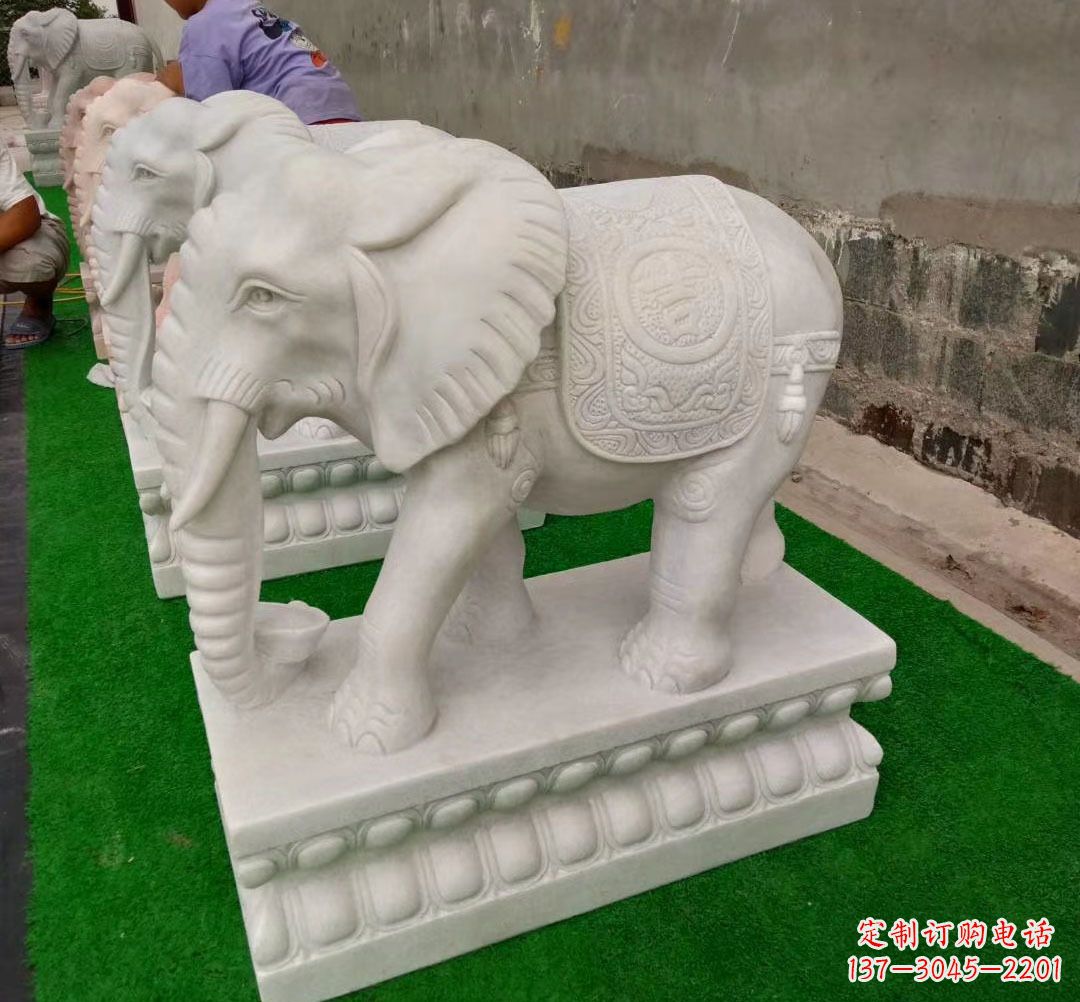 安阳精美石雕大象,传承百年文化