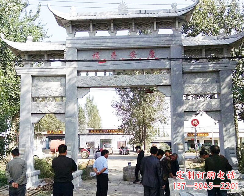 安阳中领雕塑:专业制作精美的牌坊雕塑