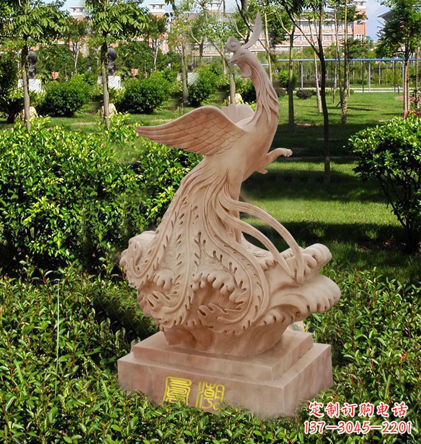 安阳雕刻凤凰传递祥瑞祝福