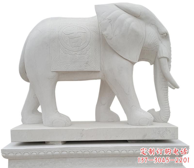 安阳石雕公园立式大象雕塑